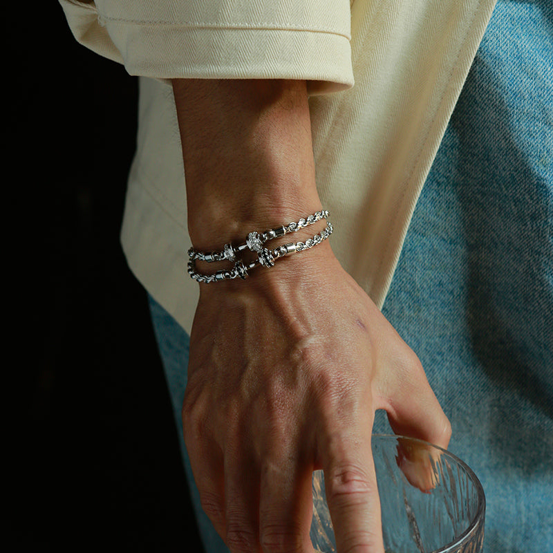 Dumbbell Rope Chain Bracelet