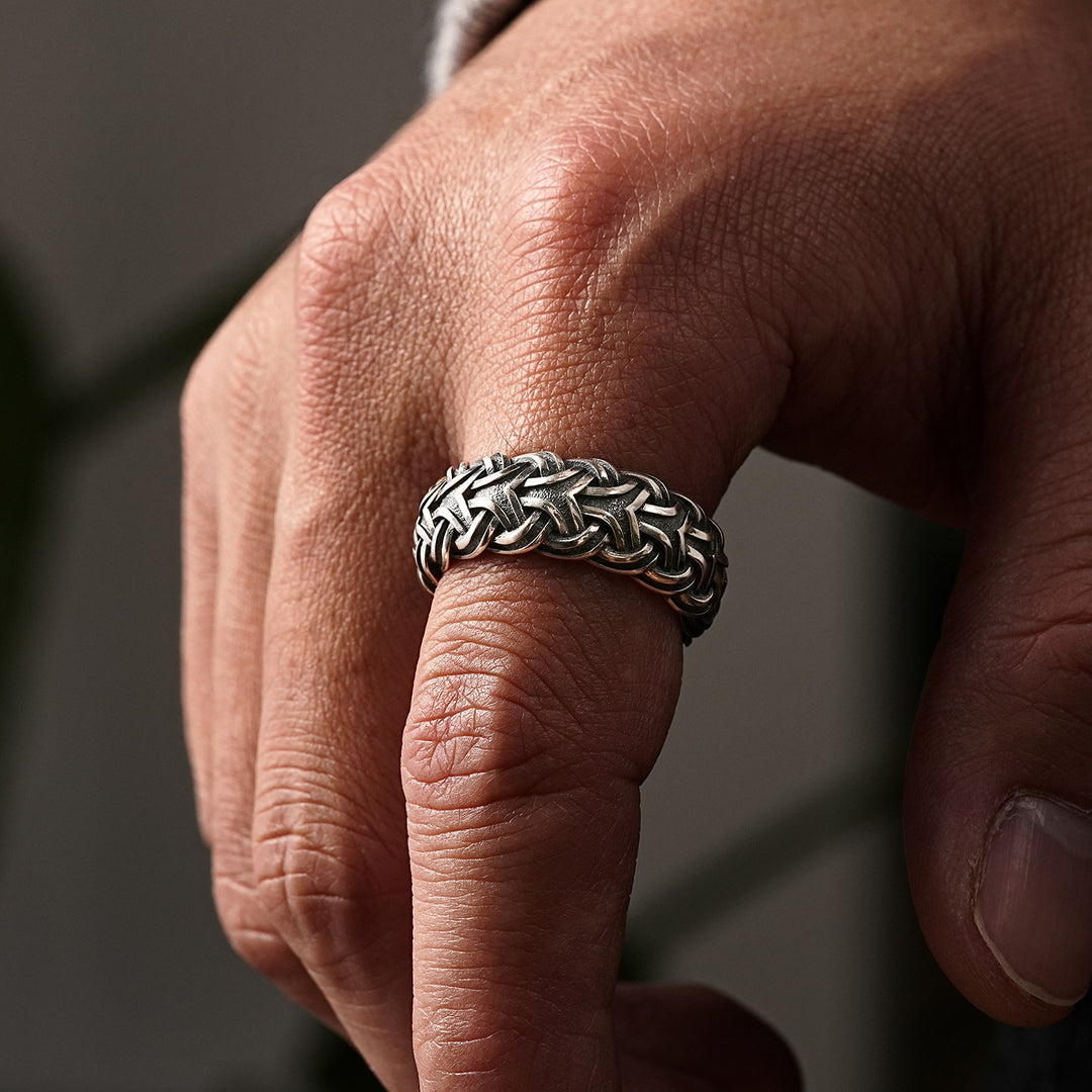 Vintage Braided Wheat Ring Band