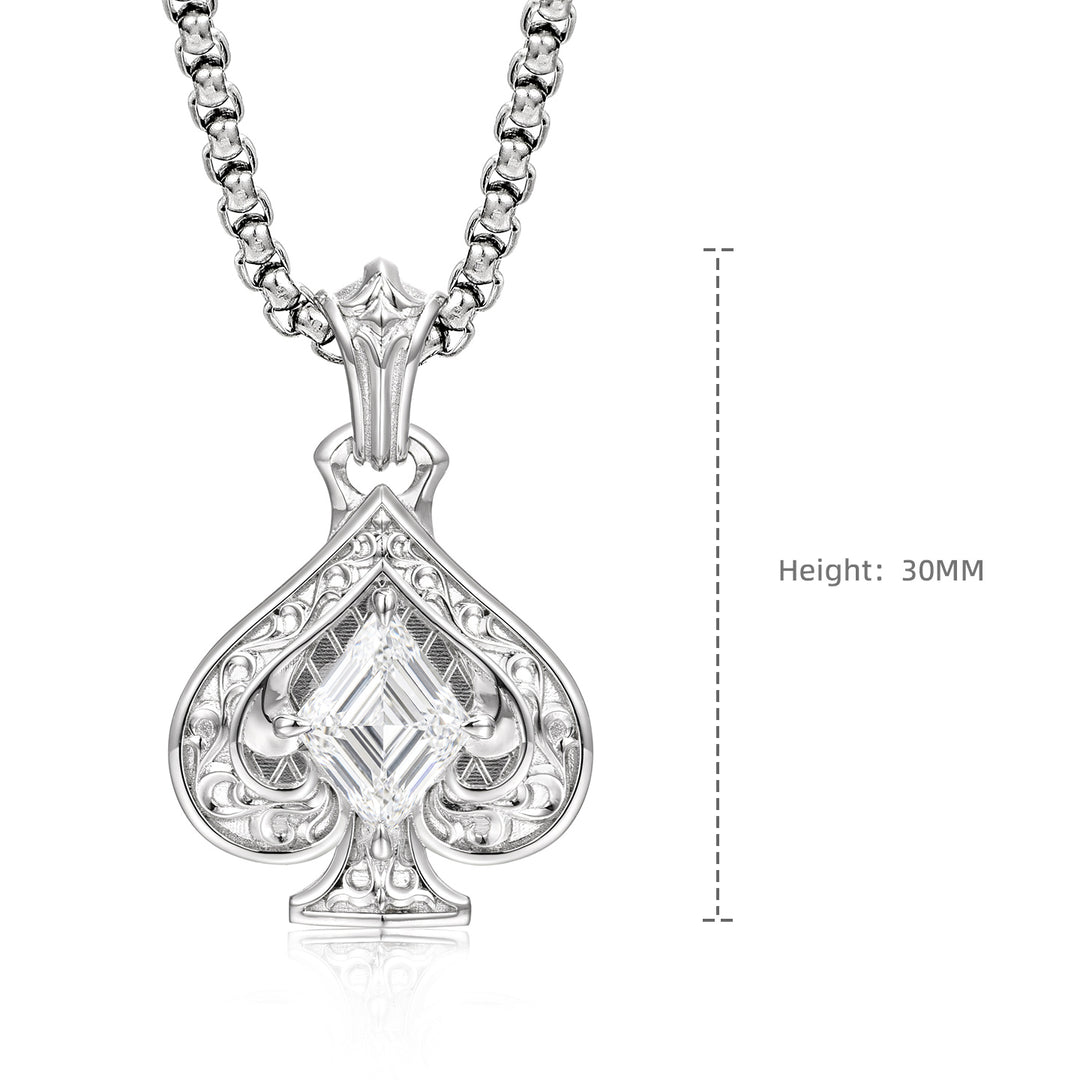 Lozenge Spade Suit Pendant