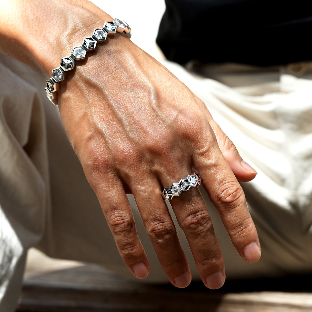 Iced Hexagon Armor Ring