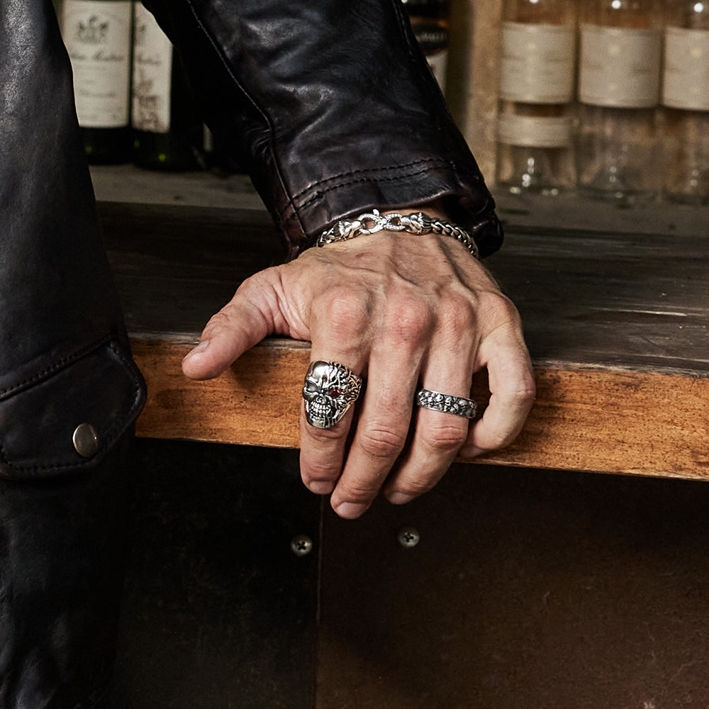 Vintage Clicker Skull Ring
