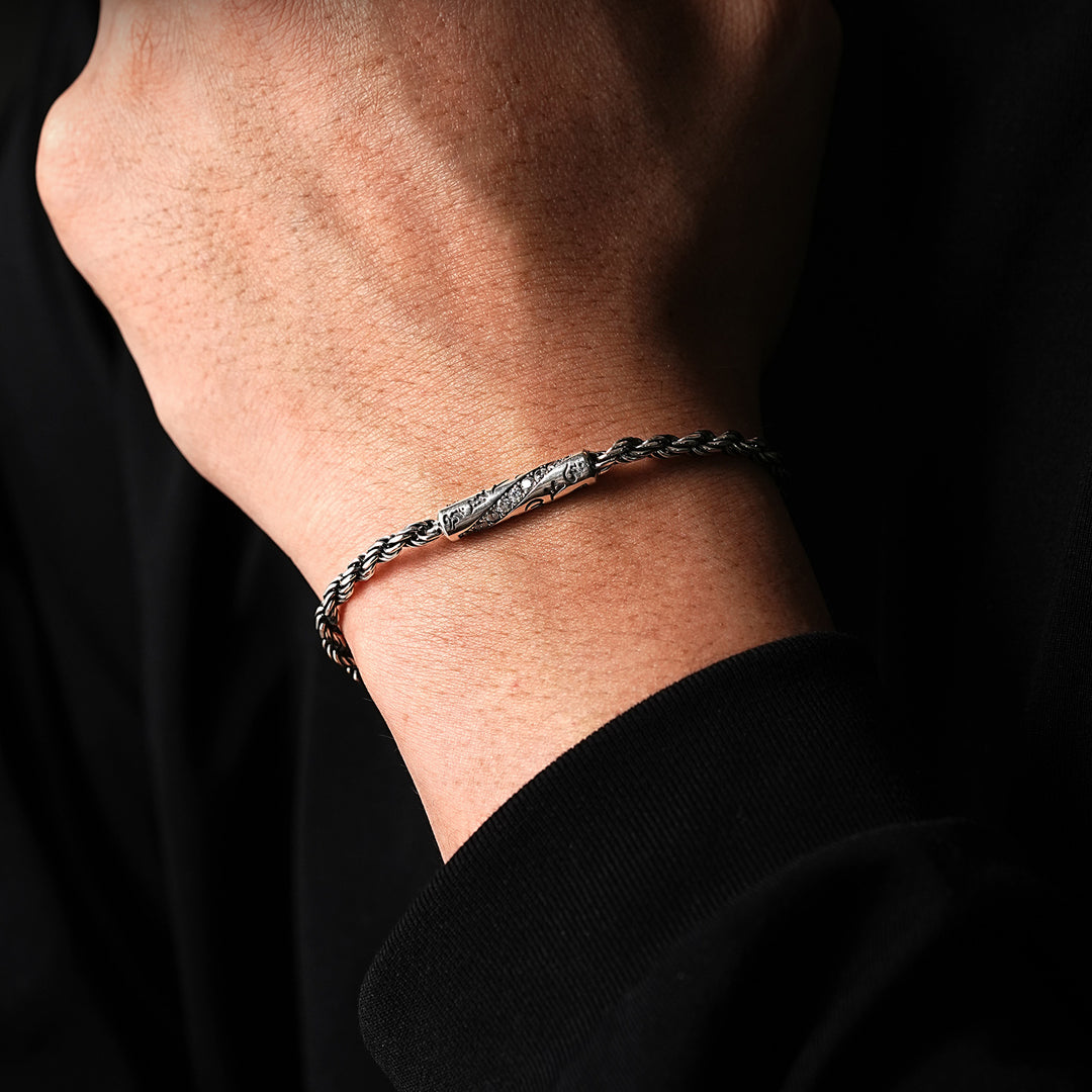 Vintage Sentinel Mantra Rope Bracelet