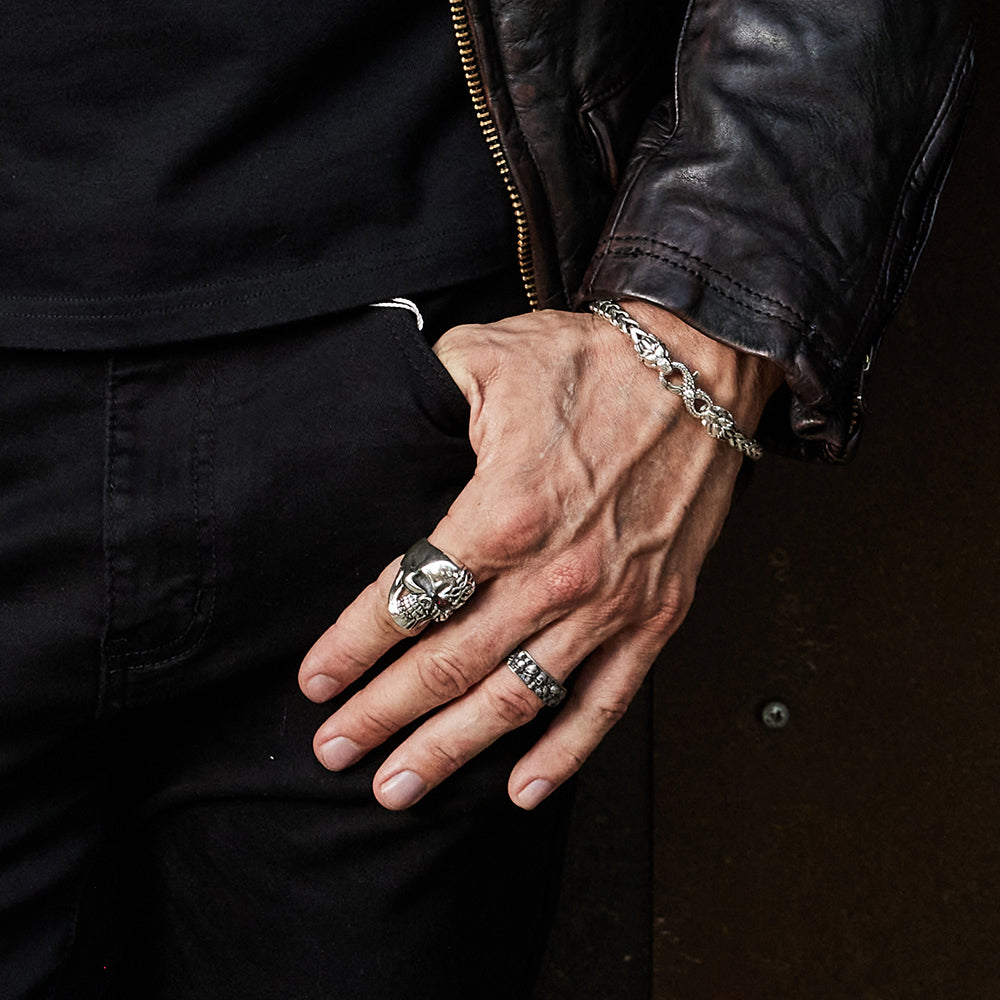 Vintage Clicker Skull Ring