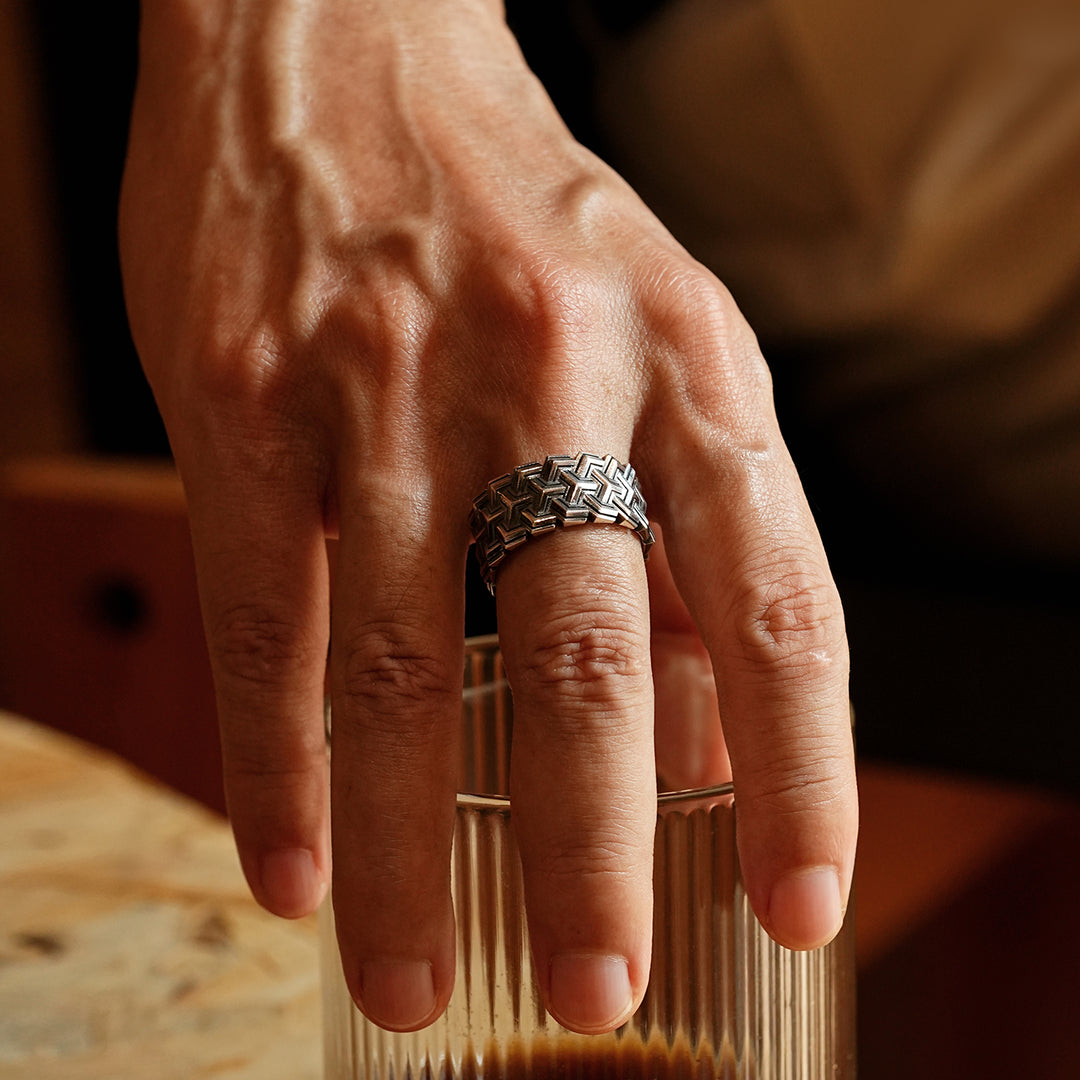 Vintage Triple Row Armor Ring