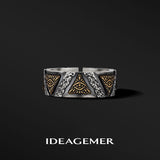 IDEAGEMER Eye Of God Sterling Silver Rings