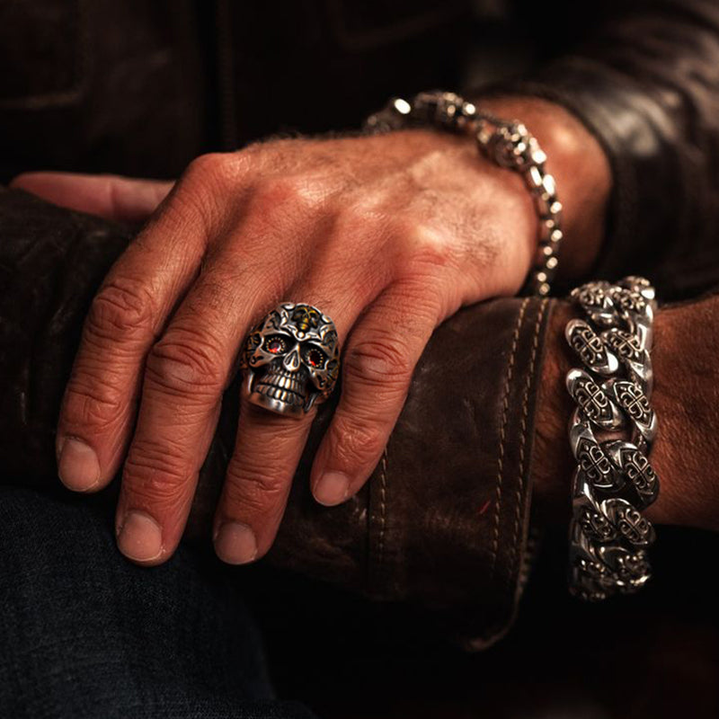 Vintage Hidden Lord Skull Ring