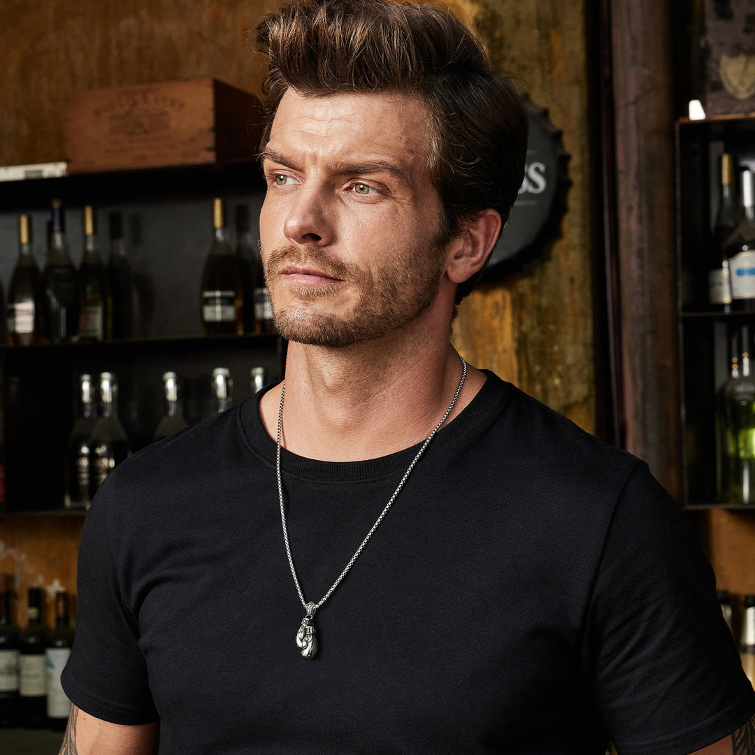 Vintage Boxing Glove Pendant Necklace