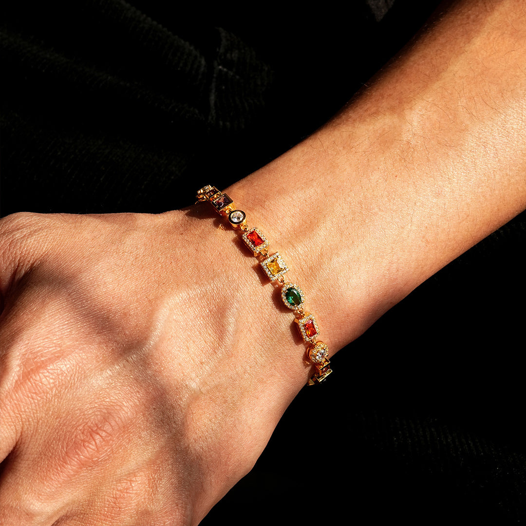 Golden Time Gemstone Candy Jar Bracelet