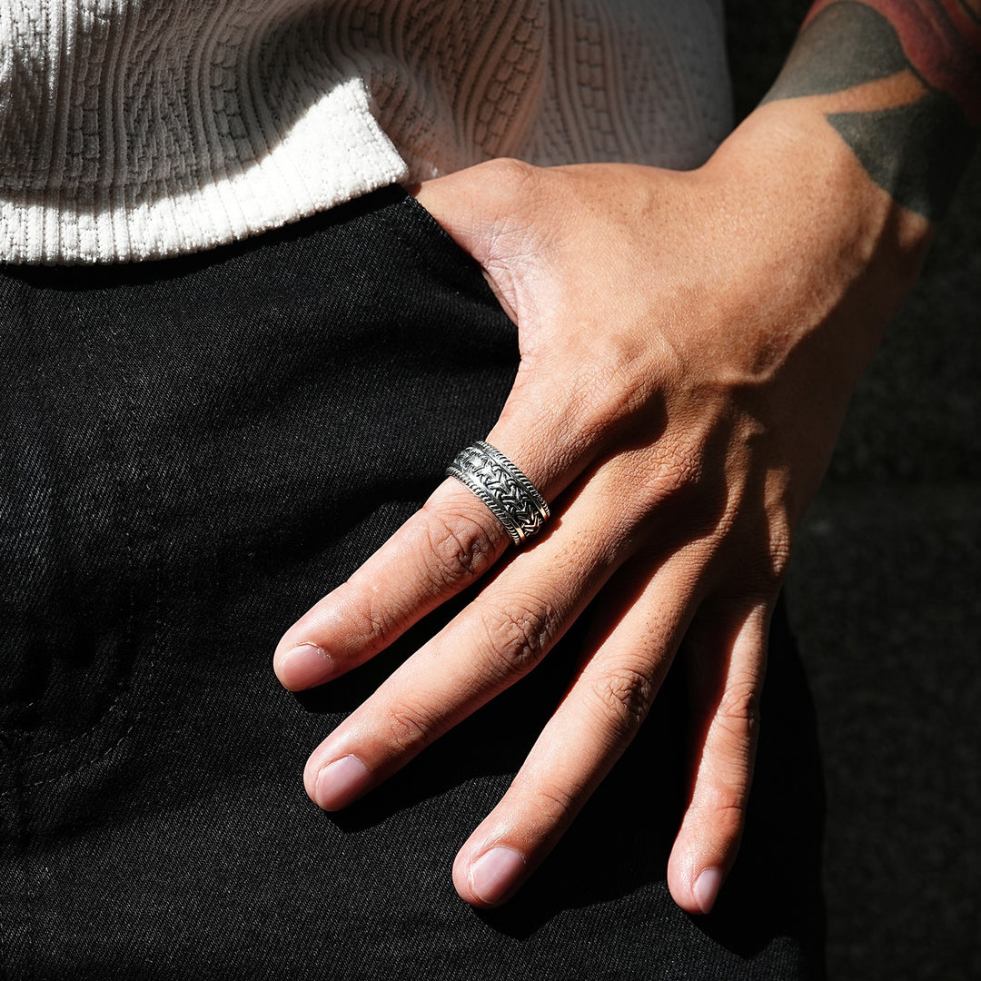 Vintage Braided Wheat Cable Ring Band