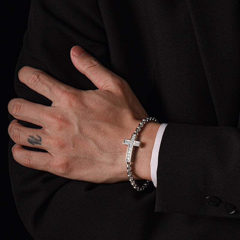 Cross Box Chain Bracelet