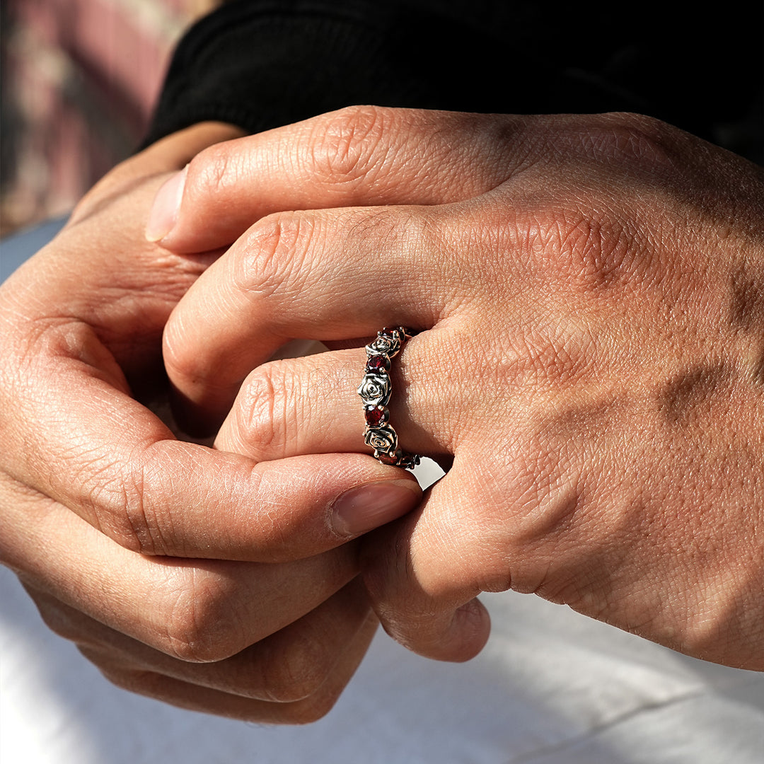 Vintage Ruby & Roses Ring