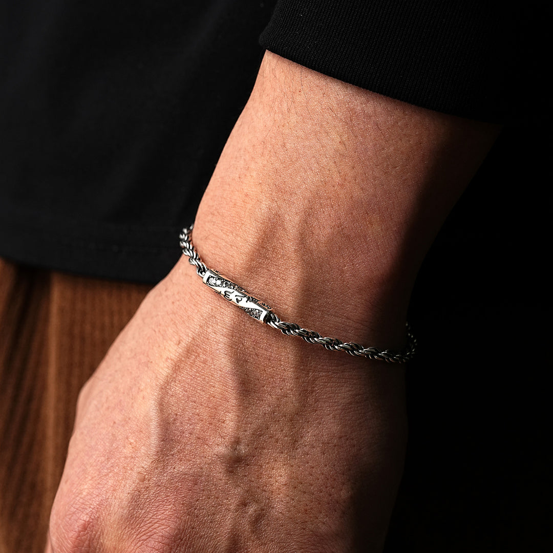 Vintage Sentinel Mantra Rope Bracelet