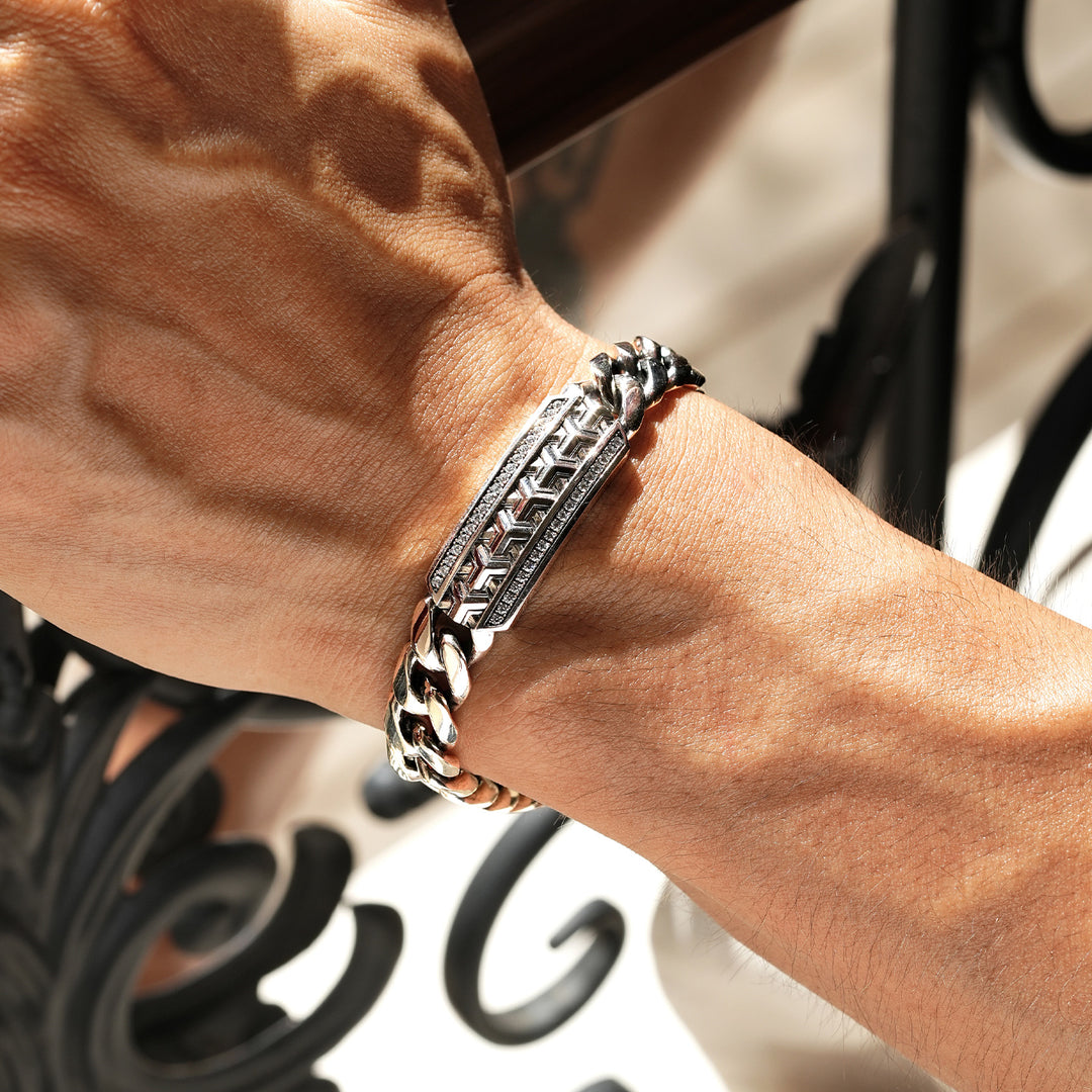 Vintage Armor Statement Cuban Link Bracelet