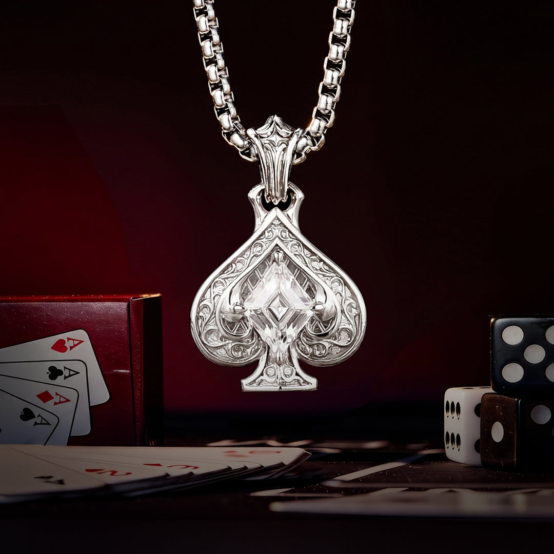 Lozenge Spade Suit Pendant