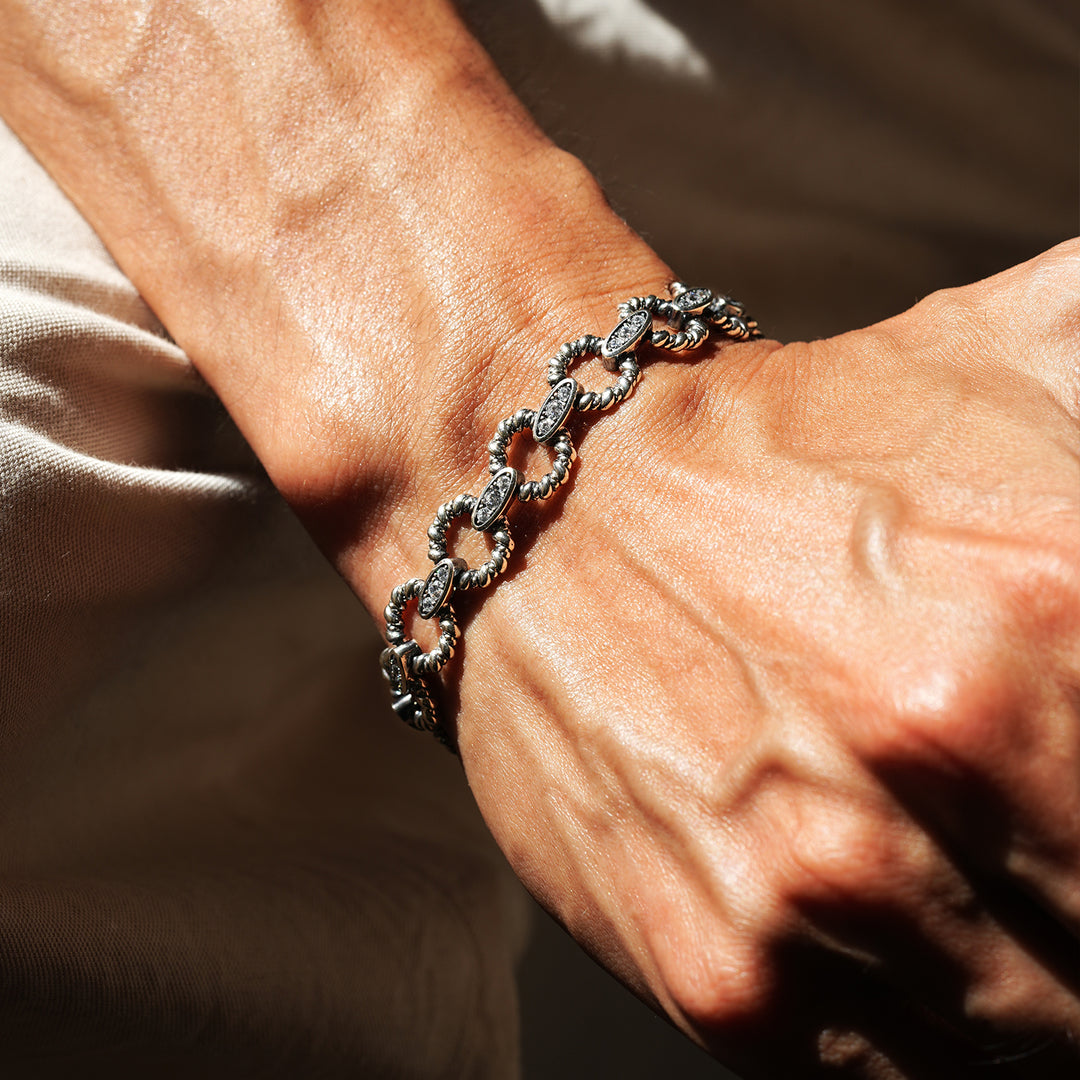 Vintage Entwined Cable Link Bracelet