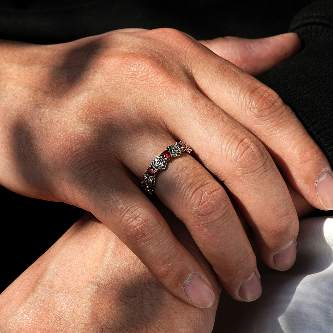 Vintage Ruby & Roses Ring