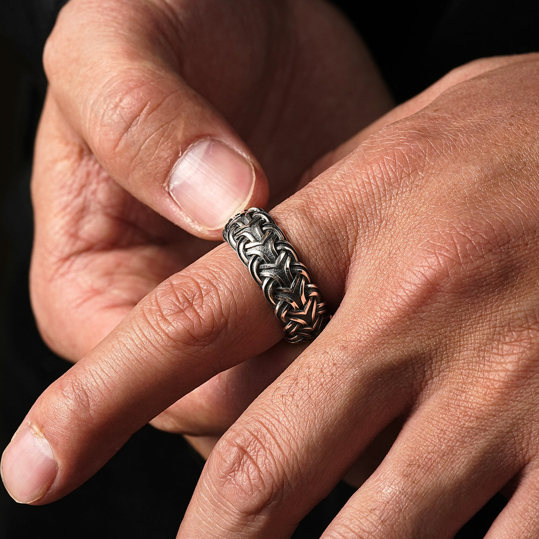 Vintage Braided Wheat Ring Band