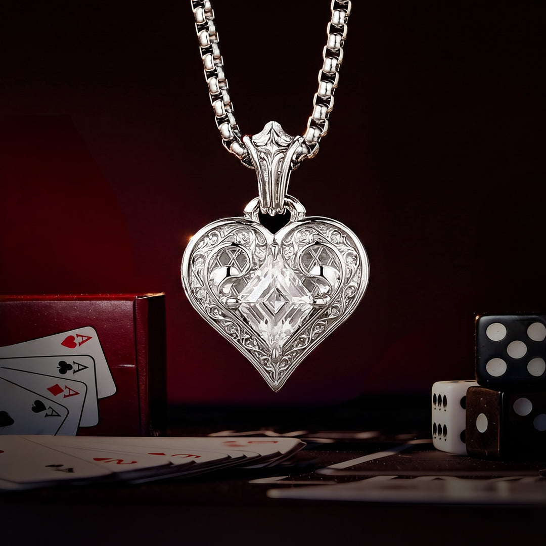 Lozenge Heart Suit Pendant