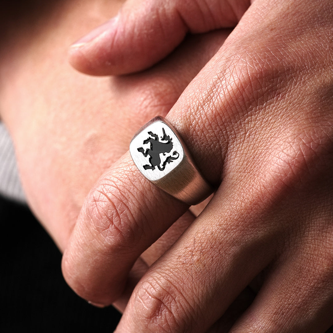 Unicorn Heraldry Signet Ring