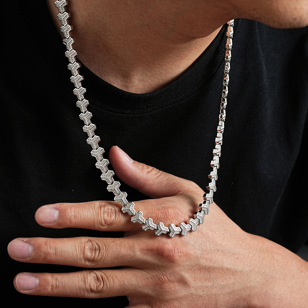 Iced Out Single Row Armor Chain