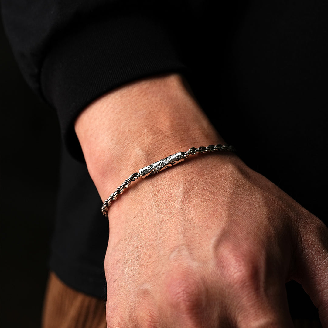 Vintage Sentinel Mantra Rope Bracelet