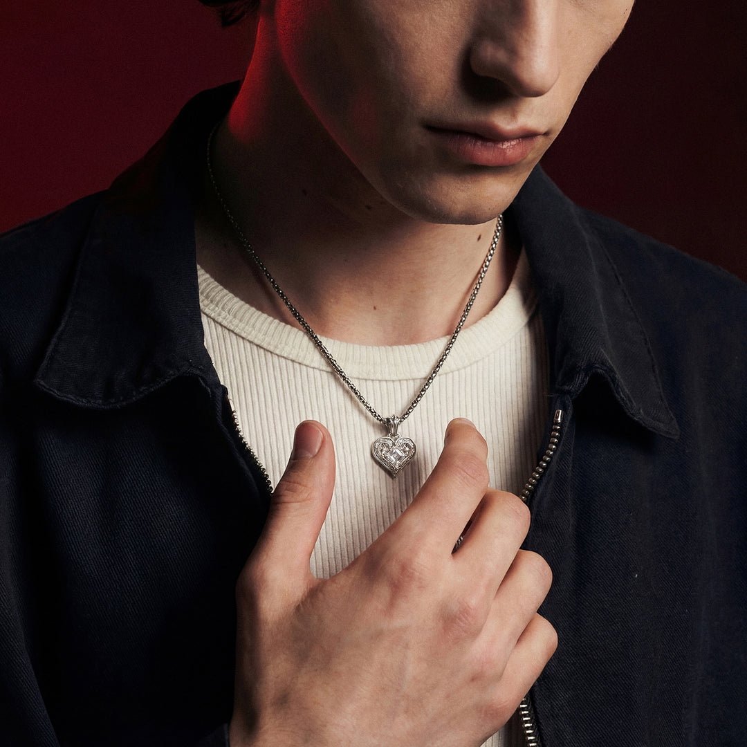 Lozenge Heart Suit Pendant