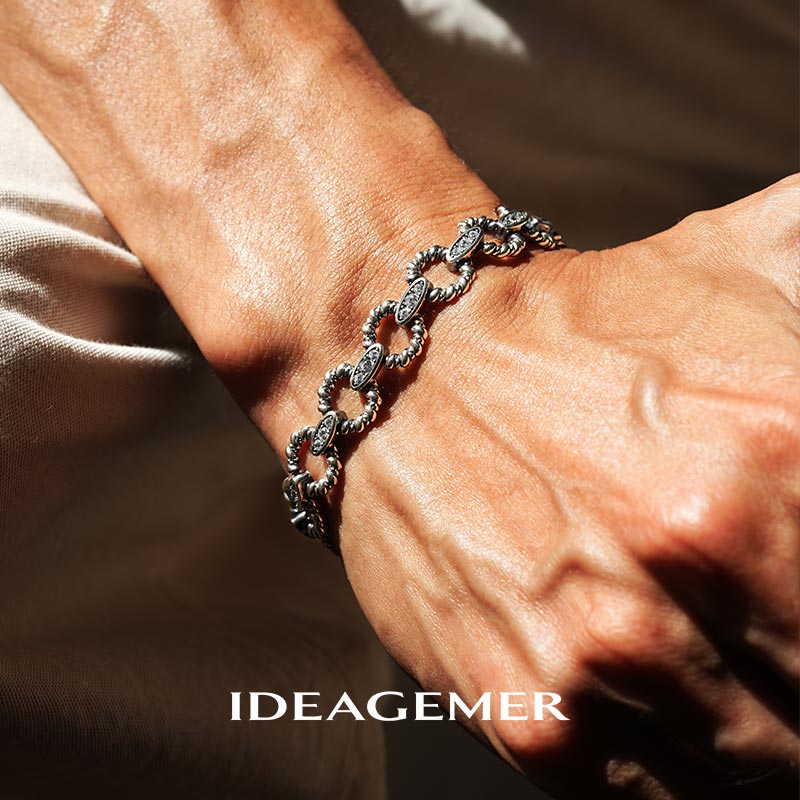 Vintage Entwined Cable Link Bracelet