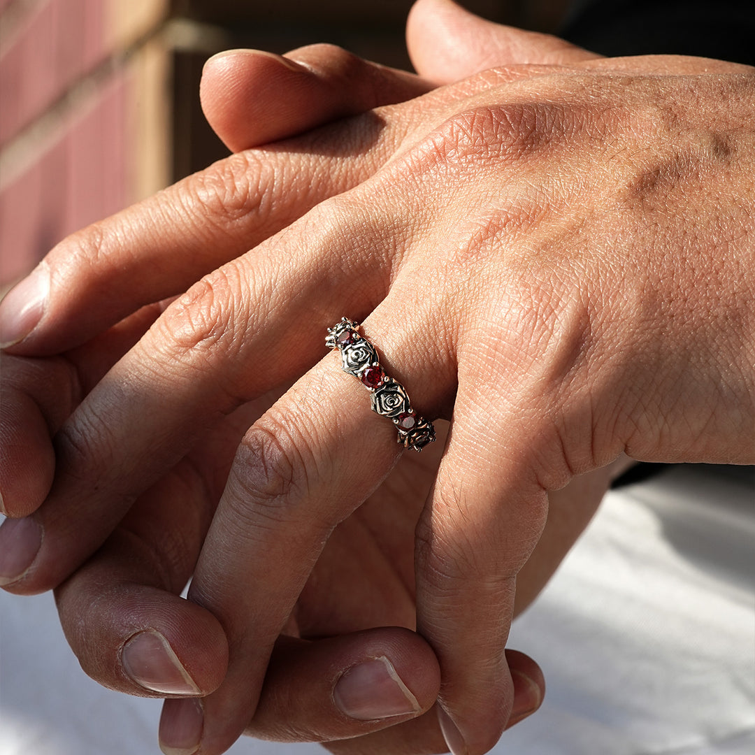 Vintage Ruby & Roses Ring