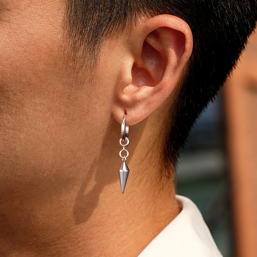 Rock Cone Hoop Earrings