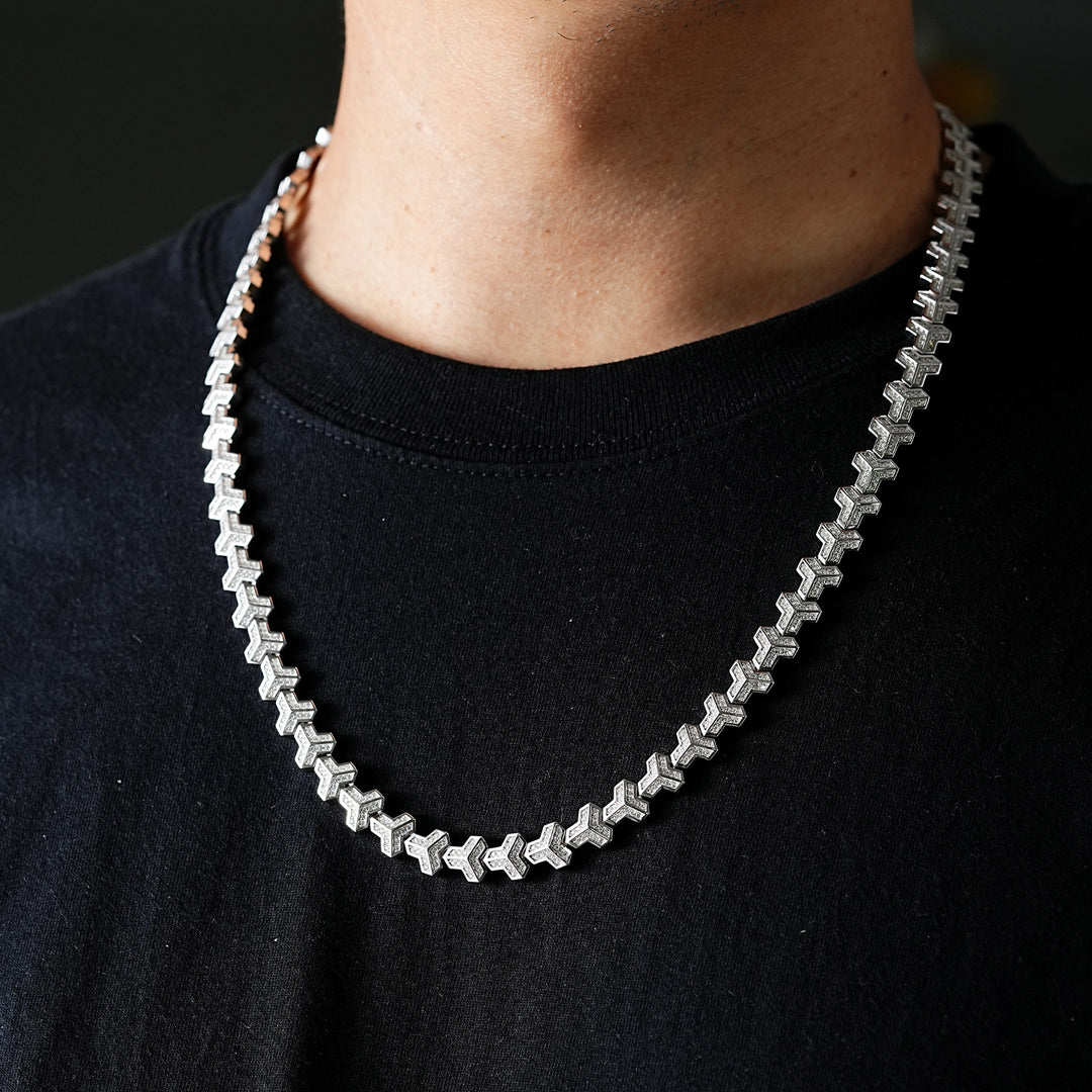 Iced Out Single Row Armor Chain