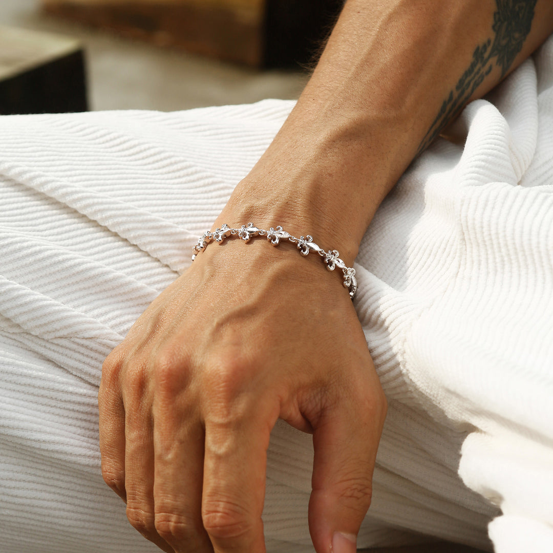 Fleur De Lis Marquise Gem Bracelet