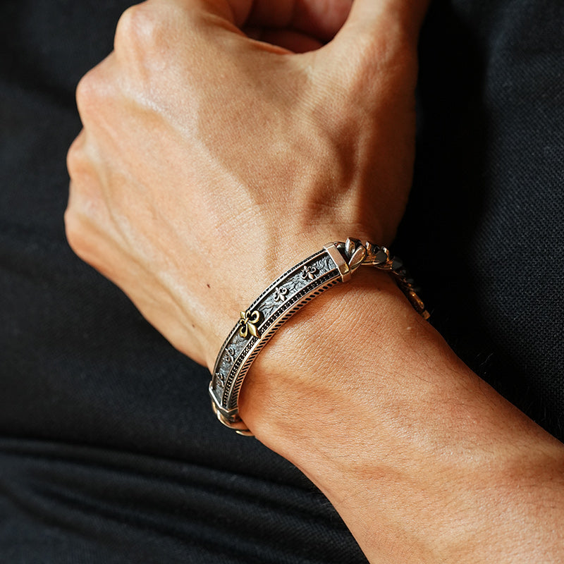 Vintage Fleur De Lis Cuban Bracelet