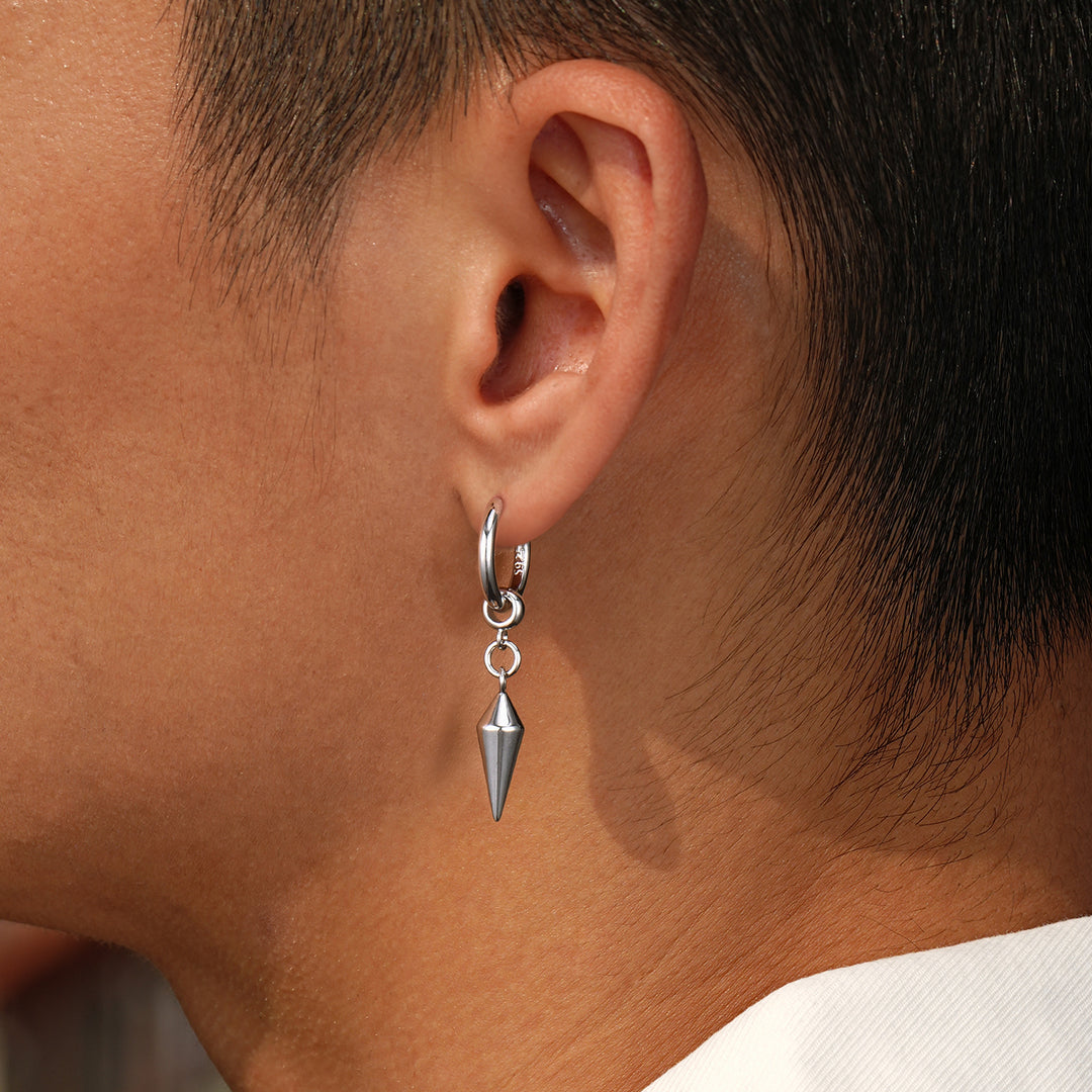 Rock Cone Hoop Earrings