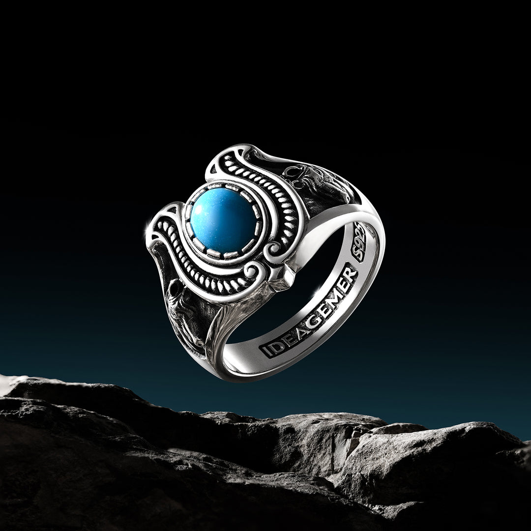Vintage Horseshoe Turquoise Ring