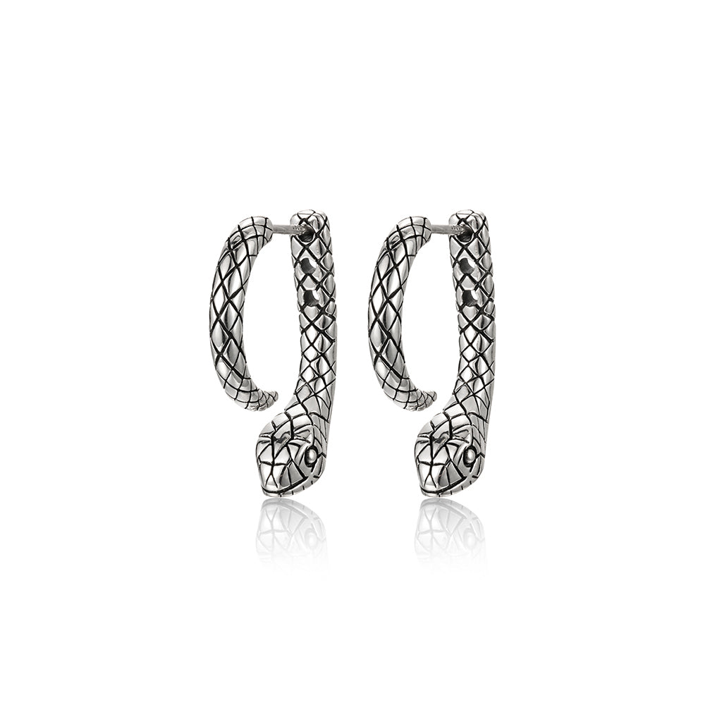 Vintage Viper Hoop Earrings