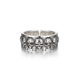 IDEAGEMER Skull Sterling Silver Rings