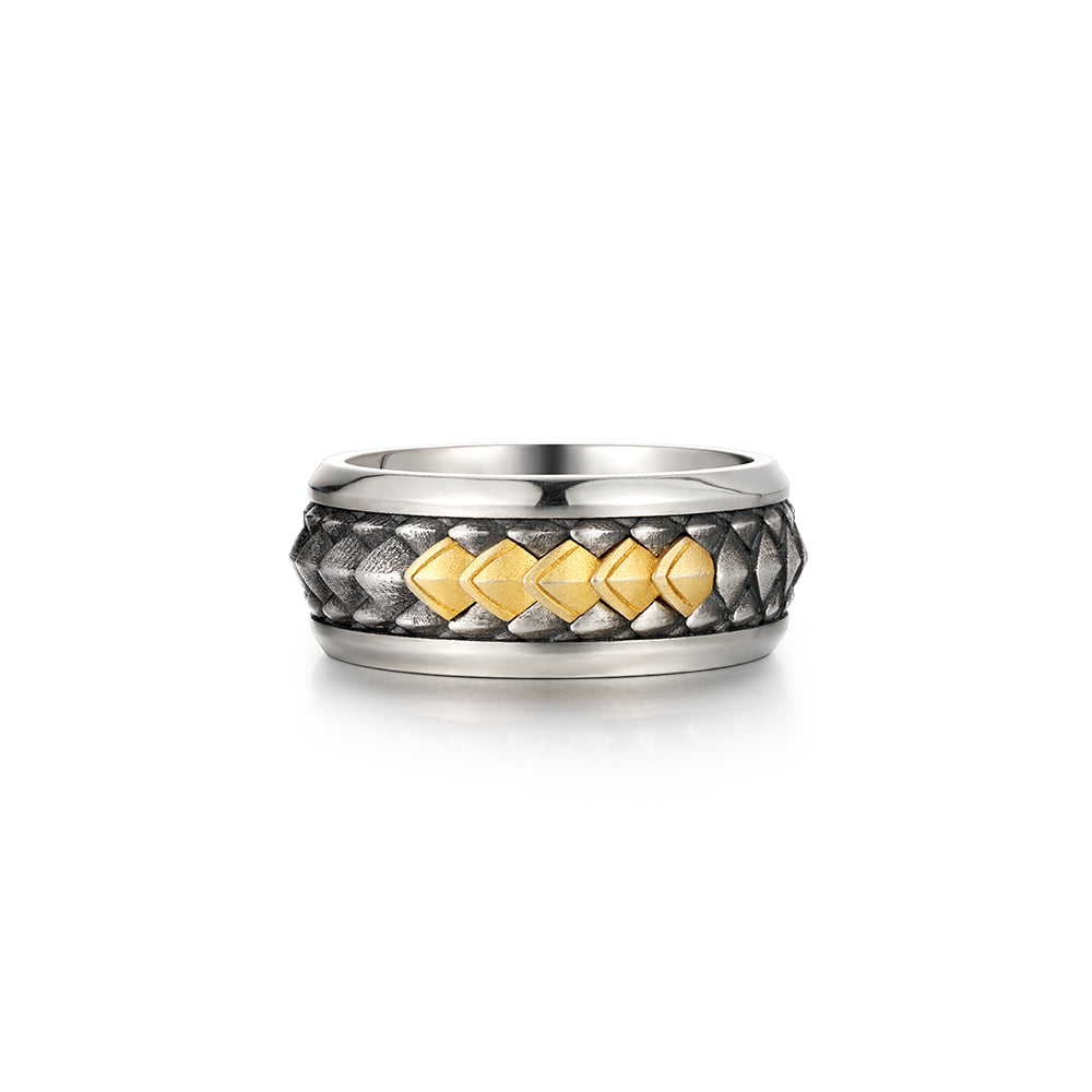 Vintage Dragon Scales Ring Band