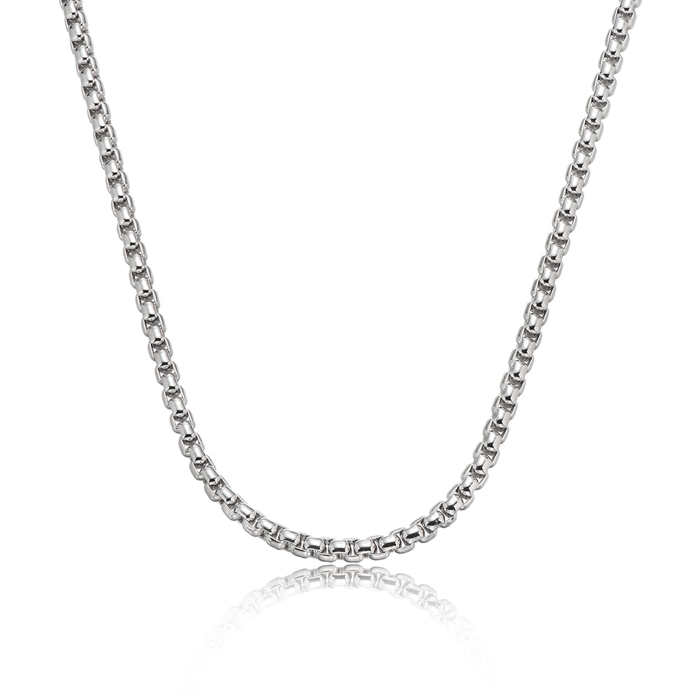 5mm Rounded Box Chain Necklace