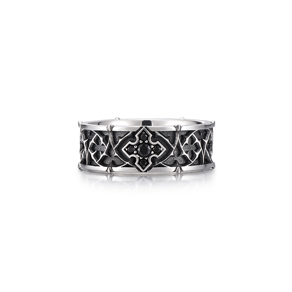 Vintage Thorn Cross Ring Band
