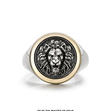 Sterling Silver 14K Gold Lion King Vintage Rings