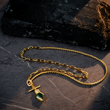 Emerald Sterling Silver Gold Necklaces