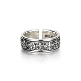 IDEAGEMER Iris Adjustable Sterling Silver Rings