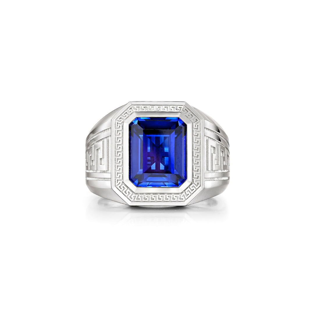 Royal Blue Sapphire Signet Ring