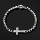 Sterling Silver Zircon Cross Bracelets