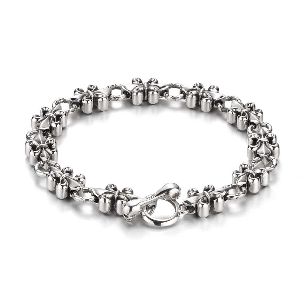 Vintage Fleur de Lis Linked Bracelet