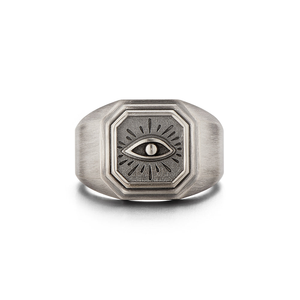 IDEAGEMER Original Design Eye Of Devil Retro High Street Sterling Silver Rings