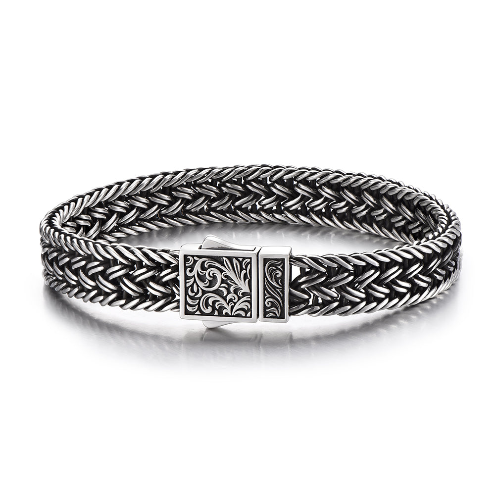 Vintage Arabesque Woven Mesh Bracelet