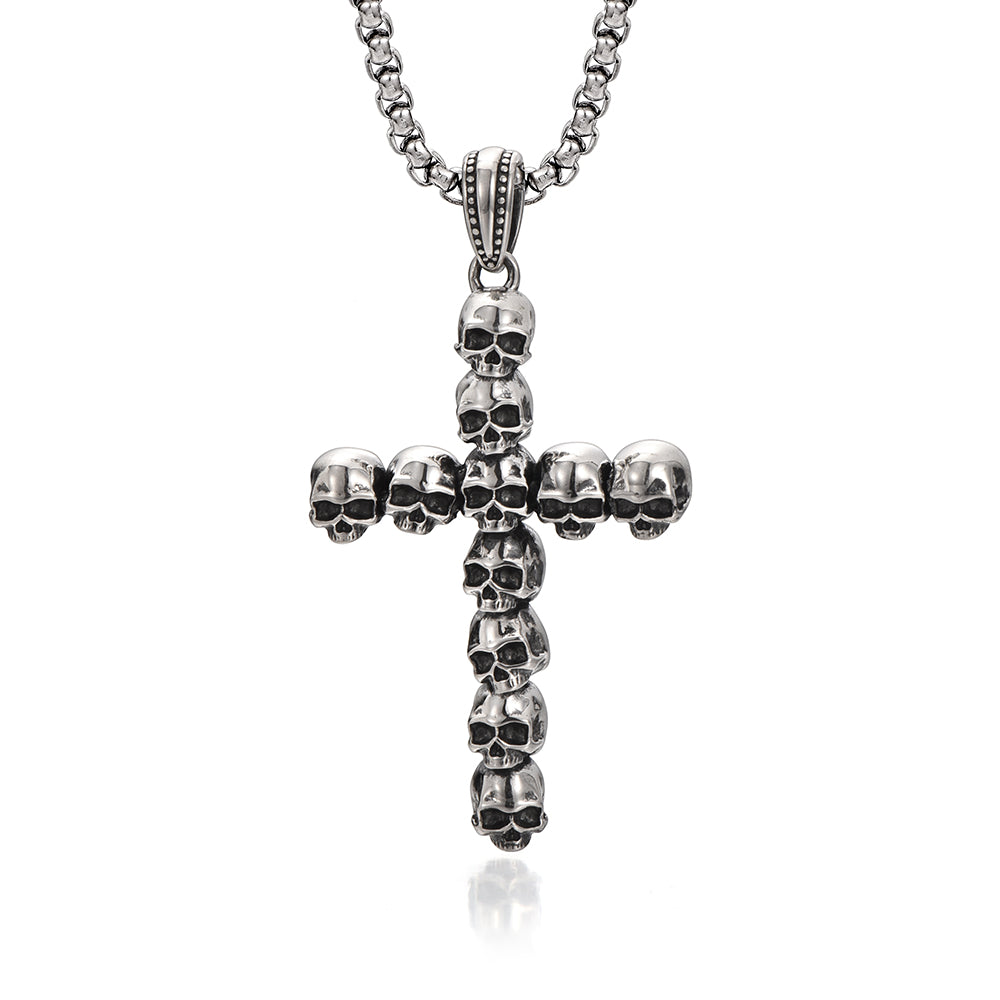 Vintage Skull Cross Pendant