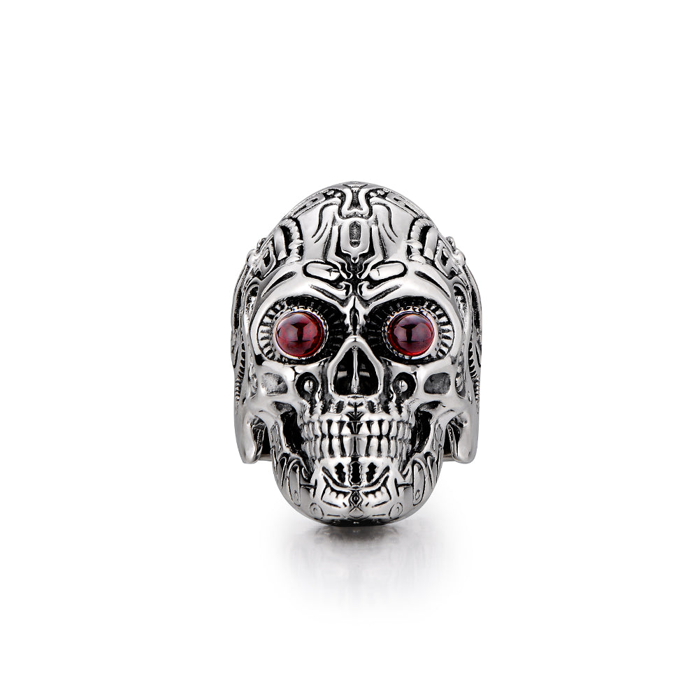 Termintor Rings Vintage Terminator Skull Ring for Men – S925 Sterling Silver Gothic ...