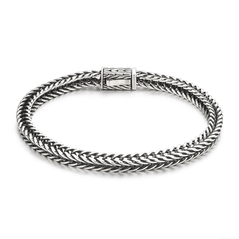 Sterling Silver Horse Whip Braided Bracelets